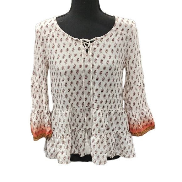 Mudd Boho Chic Peasant Blouse Small - Picture 1 of 6